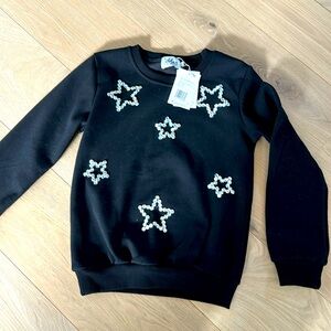 NWT, Girls Black Sweatshirt